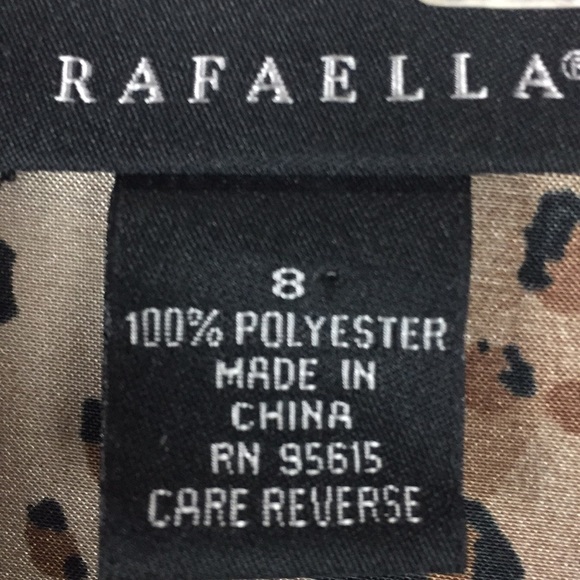 Rafaella Leopard Print Button Front Blouse Size: 8 - Picture 6 of 7